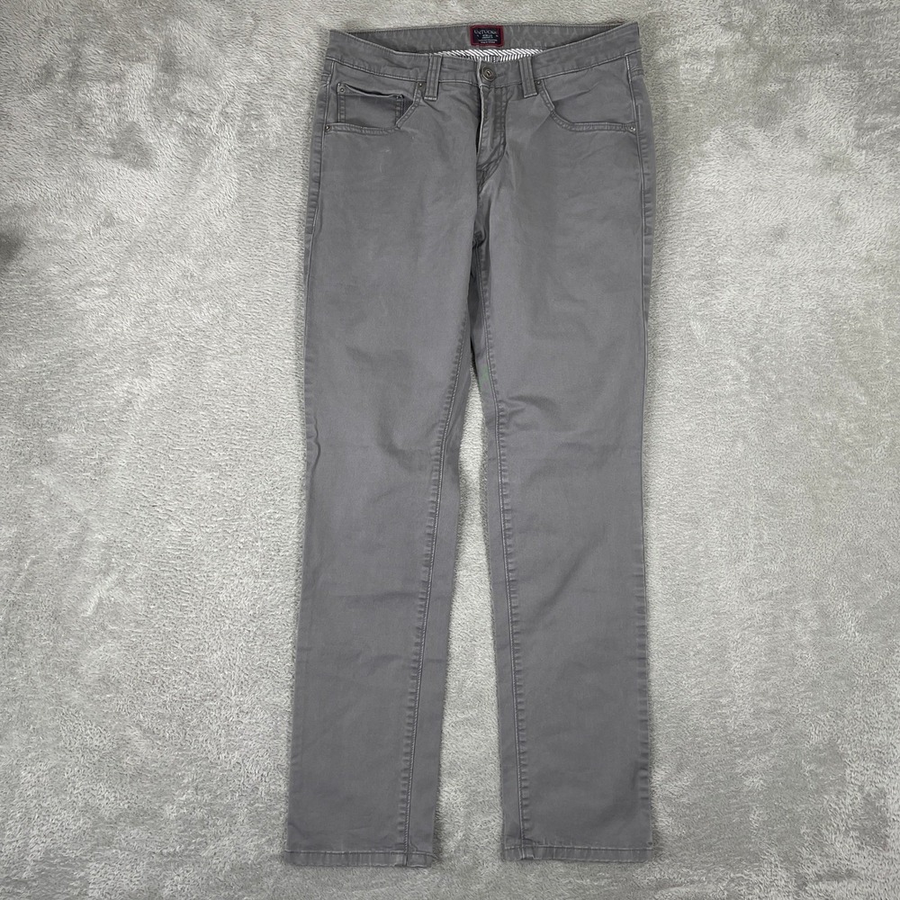 UNTUCKit Don Santiago Pants Mens 30x31 Gray Straight‎ Fit Chino Stretch
